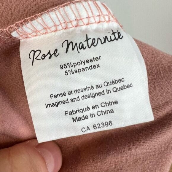 Rose Maternite Maternity Pregnancy Stretch Pink Blush Nighty Medium Dress Midi - Picture 7 of 11